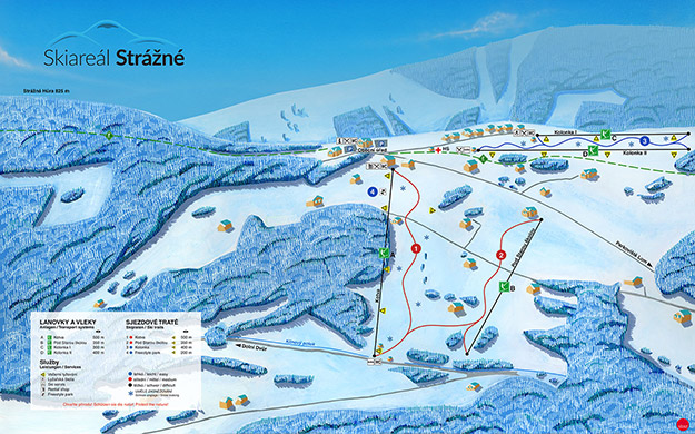 Panoramatická mapa Skiareálu